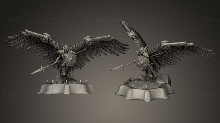 Figurines heroes, monsters and demons (valkyrie, STKM_0088) 3D models for cnc